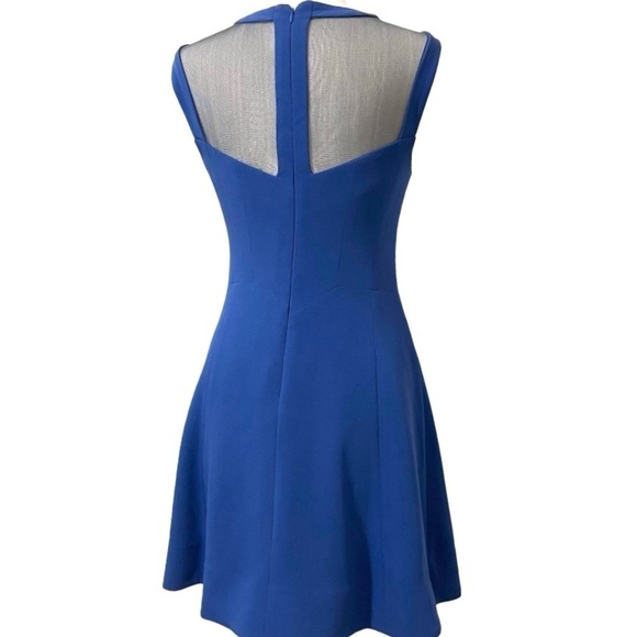 Rag & Bone Sleeveless Ruby Dress in Blue Fit Flare Mesh Back Zipper MSRP  $475 6 - Picture 11 of 14
